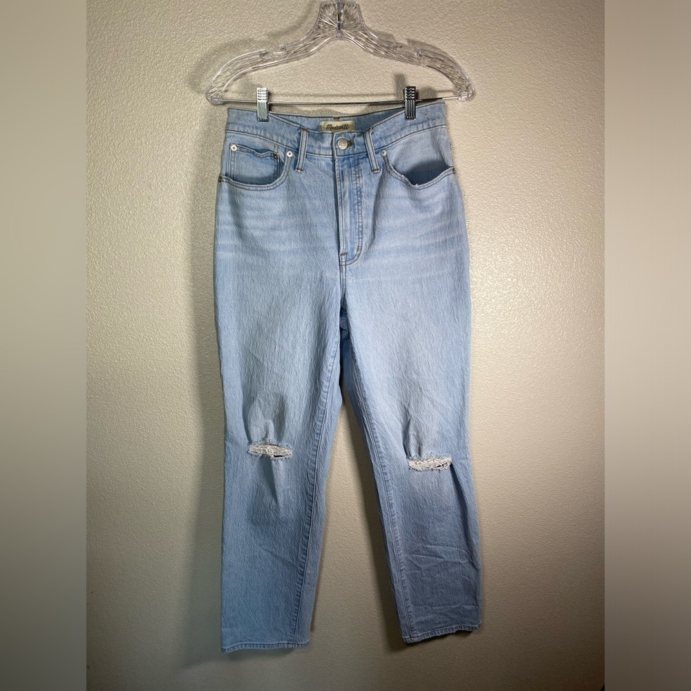 Madewell The Perfect Vintage Straight Distressed Jeans 27 A22 - Picture 5 of 13